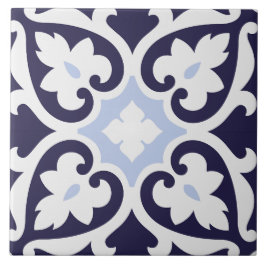 Portugiesischer Azulejos Indigo-Klassiker in Blau  Fliese