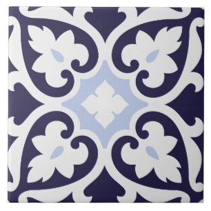 Portugiesischer Azulejos Indigo-Klassiker in Blau  Fliese