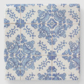 Portugiesischer Fliesen-Marmor-Stein-Untersetzer Steinuntersetzer (Vorderseite)