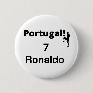 Portugiesischer Fußballspieler anpassbar Button