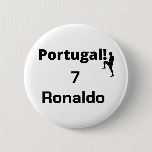 Portugiesischer Fußballspieler anpassbar Button (Vorderseite)