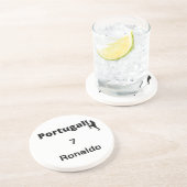 Portugiesischer Fußballspieler anpassbar Getränkeuntersetzer (Seite)