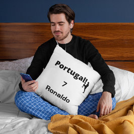 Portugiesischer Fußballspieler anpassbar Kissen