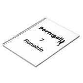 Portugiesischer Fußballspieler anpassbar Notizblock (Linke Seite)