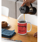 Portugiesischer Fußballspieler anpassbar Zweifarbige Tasse