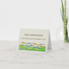 Portugiesischer Happy Birthday Karte