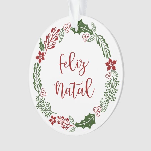 Portugiesischer Heiligabend, Feliz Natal Ornament (Vorderseite)