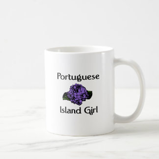 Portugiesischer Insel-Mädchen ~ BlauHydrangea Kaffeetasse