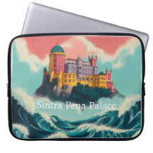 Portugiesischer Klippenpalast & Ozeanwellen Laptop