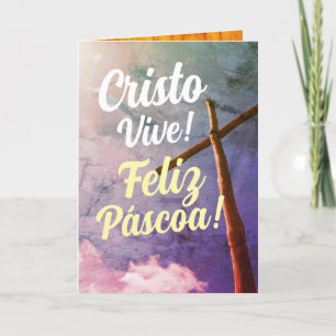 Portugiesischer Paschal Gruß Bible Verse Feiertagskarte