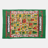 Portugiesischer Podengo Countdown WeihnachtsAdvent Geschirrtuch (Horizontal)