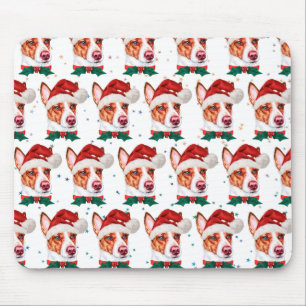 Portugiesischer Podengo-Hund Christmas Stars Mousepad