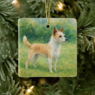 Portugiesischer Podengo Keramikornament