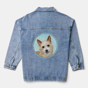 Portugiesischer Podengo Pequeno Malerei - Original Jeansjacke