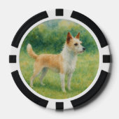 Portugiesischer Podengo Pokerchips (Vorderseite)