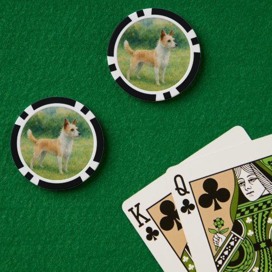 Portugiesischer Podengo Pokerchips (Pokertisch (doppelt))
