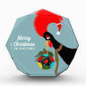Portugiesischer Rooster Holly Weihnachtsbauble Fotoblock (Vorderseite)