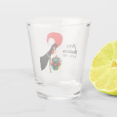 Portugiesischer Rooster Holly Weihnachtsbauble Schnapsglas (Rückseite)