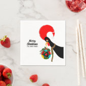 Portugiesischer Rooster Holly Weihnachtsbauble Serviette (Beispiel)