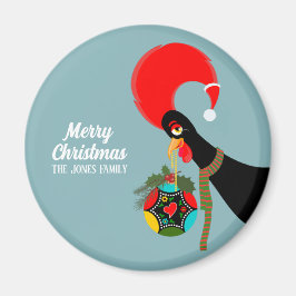 Portugiesischer Rooster und heilige Weihnachtsbaub Magnet
