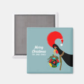 Portugiesischer Rooster und heilige Weihnachtsbaub Magnet (Vorderseite/Rückseite)
