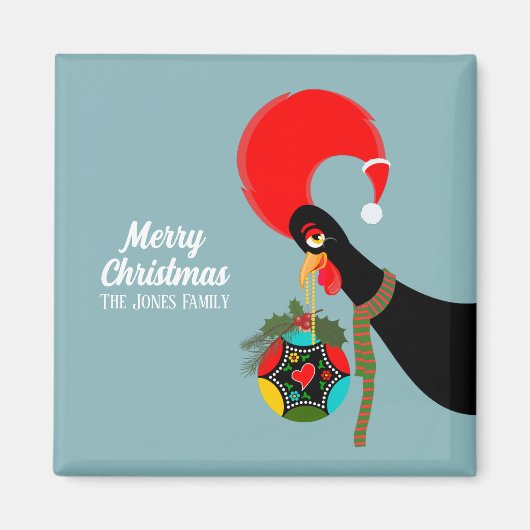 Portugiesischer Rooster und heilige Weihnachtsbaub Magnet (Vorne)
