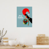 Portugiesischer Rooster und heilige Weihnachtsbaub Poster (Küche)