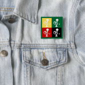 Portugiesischer Rooster von Barcelos farbenprächti Button (Beispiel)