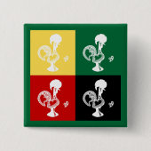 Portugiesischer Rooster von Barcelos farbenprächti Button (Vorderseite)