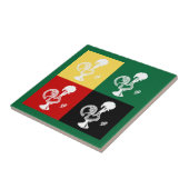 Portugiesischer Rooster von Barcelos farbenprächti Fliese (Seite)