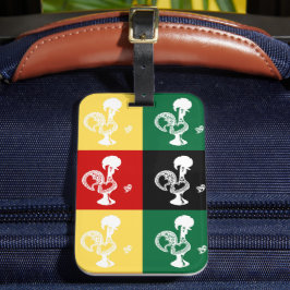 Portugiesischer Rooster von Barcelos farbenprächti Gepäckanhänger