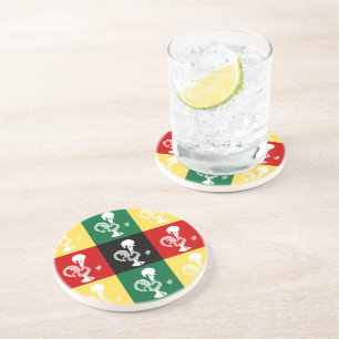 Portugiesischer Rooster von Barcelos farbenprächti Getränkeuntersetzer