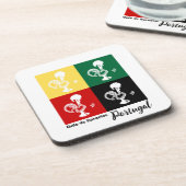 Portugiesischer Rooster von Barcelos farbenprächti Getränkeuntersetzer (Linke Seite)