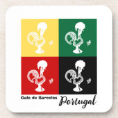Portugiesischer Rooster von Barcelos farbenprächti Getränkeuntersetzer (Vorderseite)