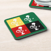 Portugiesischer Rooster von Barcelos farbenprächti Getränkeuntersetzer (Linke Seite)