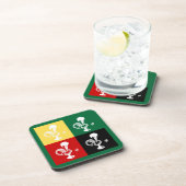 Portugiesischer Rooster von Barcelos farbenprächti Getränkeuntersetzer (Rechte Seite)