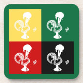 Portugiesischer Rooster von Barcelos farbenprächti Getränkeuntersetzer (Vorderseite)
