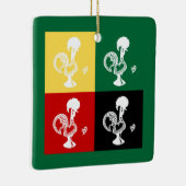 Portugiesischer Rooster von Barcelos farbenprächti Keramikornament (Rechts)