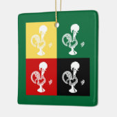 Portugiesischer Rooster von Barcelos farbenprächti Keramikornament (Links)