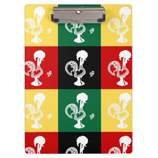 Portugiesischer Rooster von Barcelos farbenprächti Klemmbrett (Vorderseite)