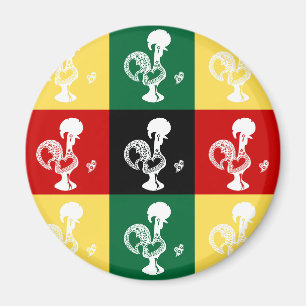 Portugiesischer Rooster von Barcelos farbenprächti Magnet