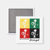 Portugiesischer Rooster von Barcelos farbenprächti Magnet (Vorderseite/Rückseite)