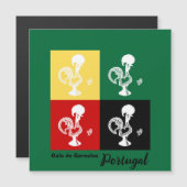Portugiesischer Rooster von Barcelos farbenprächti Magnetkarte (Vorne/Hinten)