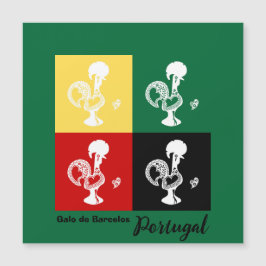 Portugiesischer Rooster von Barcelos farbenprächti Magnetkarte