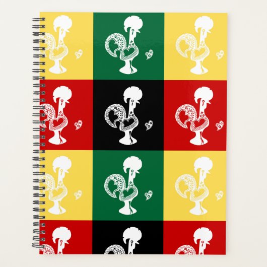 Portugiesischer Rooster von Barcelos farbenprächti Planer (Vorderseite)