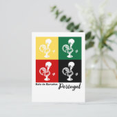 Portugiesischer Rooster von Barcelos farbenprächti Postkarte (Stehend Vorderseite)
