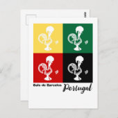 Portugiesischer Rooster von Barcelos farbenprächti Postkarte (Vorne/Hinten)