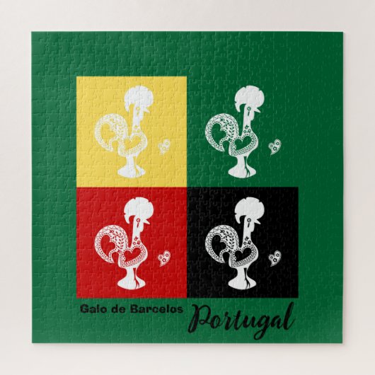 Portugiesischer Rooster von Barcelos farbenprächti Puzzle (Vertikal)