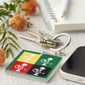 Portugiesischer Rooster von Barcelos farbenprächti Schlüsselanhänger (Vorderseite rechts)