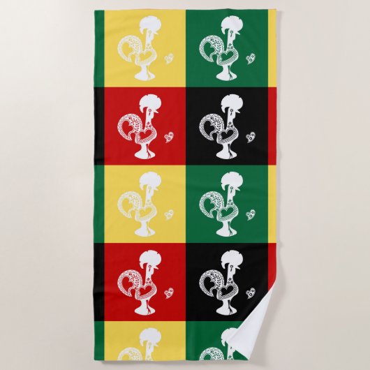 Portugiesischer Rooster von Barcelos farbenprächti Strandtuch (Vorderseite)